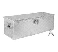 Trucky Truck Box Caisse de Transport Remorque Boîte à Outils | Modèle D160, 109 x 40 x 38 cm, Chequer Plaque en Alu, voiture, Atelier