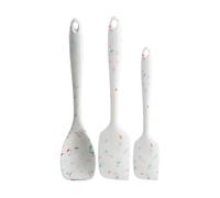 Trudeau Ensemble d'ustensiles à confettis en silicone - Spatule de 27,9 cm, cuillère de 27,9 cm et petite taille de 20,3 cm - Silicone hybride flexible renforcé, sans BPA, résistant à la chaleur