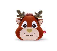 Trudi Coussin de Noël Renne oreillers décoratifs en Peluche d'ameublement d'animaux, Cadeau d'anniversaire | 38x33x7cm Taille M Pillows | modèle 28099