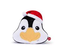Trudi Coussin Pingouin de Noël oreillers décoratifs en Peluche d'ameublement d'animaux, Cadeau d'anniversaire | 38x36x9cm Taille M Pillows | modèle 28098