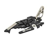 True Utility FishFace - 18 In 1 Porte-clés Multi Tool Gadget - Avec couteau coupe-boîte, 6 têtes de tournevis, 4 clés et ouvre-bouteille - Camping Accessories