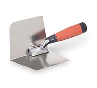 Truelle à Angle intérieur Arrondi Marshalltown avec poignée Durasoft, en Acier Inoxydable, pour Les poseurs de cloisons sèches et Les plâtriers, Dimensions : 102x127 mm Argent