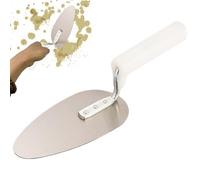 Truelle à béton, truelle de plâtre et de coulis en acier inoxydable avec poignée ergonomique, outil de maçonnerie pour sols, joints et travaux de construction, poids équilibré