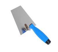 Truelle à godet trapézoïdale en acier inoxydable de 150 mm avec poignée en caoutchouc, truelle professionnelle pour mortier, ciment, enduit, maçonnerie, maçonnerie, béton et plâtre, outil pour