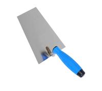 Truelle à godet trapézoïdale en acier inoxydable de 180 mm avec poignée en caoutchouc, truelle professionnelle pour mortier, ciment, enduit, maçonnerie, maçonnerie, béton et plâtre, outil pour