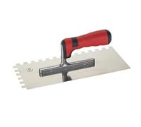 Truelle à lisser avec manche souple inoxydable (10x10x10 mm denté)
