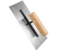 Truelle à Main en Acier à Manche Bois pour Enduit et mortier | Platoir de Finition Poli, Bords Nets, Prise Ergonomique, Entretien Facile, Outil pour Rénovation et Couleur Aléatoire