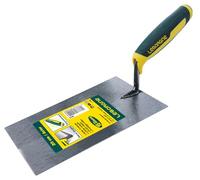 Truelle carrée 20 cm professionnelle manche bi-matière avec grip - lame acier trempé et patte forgée pour maçonnerie - LEBORGNE
