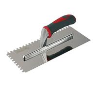 Truelle crantée Faithfull Soft-Grip pour carrelage sol/mur, lame en acier inoxydable 280 x 115 mm (11 x 4,5") - crantage de 6 mm