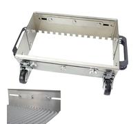 Truelle crantée réglable en acier inoxydable avec roues colle à carrelage, spatule à mortier carrelage de sols et de murs (80cm/31.5in)