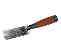 Truelle d'angle intérieur Marshalltown avec poignée DuraSoft, en Acier Inoxydable, pour Le placoplâtre et Le plâtre, Dimensions de la truelle : 108x38 mm
