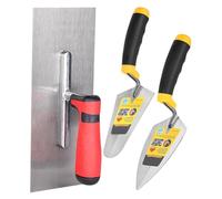 Truelle de ciment rasage plat lissage fournitures mortier brique | Lot de 3 truelles avec poignée souple Gadget de construction pour carrelage, stuc, plâtre