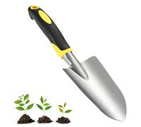Truelle de jardin et pelle à main avec poignée ergonomique en caoutchouc souple antidérapant pour plantation, désherbage, transplantation, lissage du sol