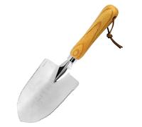 Truelle de jardin, truelle manuelle avec marque de mesure de profondeur, poignée ergonomique en grain de bois, outil de jardinage en acier inoxydable pour plantation, désherbage, transplantation et
