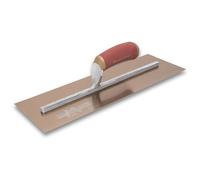 Truelle de lissage Marshalltown DuraFlex avec manche DuraSoft, en acier doré, excellente pour les plâtriers et les plaquistes, 406x127 mm