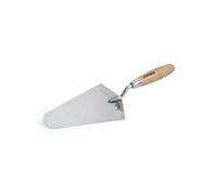 VITO - Truelle Ronde 22cm en Acier Inox - Outil de Maçonnerie Forme Ronde pour Jointoiement - Lissage Ciment et Finition - Manche Bois Massif Ergonomique