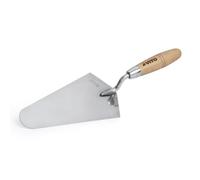 Truelle de maçon 220mm Acier Inox forgée ronde Manche bois VITO