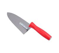 Truelle de Maçon Triangulaire Rouge en Acier pour Enduit et Ciment | Jointage, Lissage et Façonnage Précis, Manche Plastique, Outil de Maçonnerie pour Murs, Carrelage et Briques