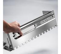 Truelle Dentée Réglable, Taloche à Encoche Carrée en Acier Inoxydable, | Pour étaler la Colle à Carrelage au Sol ou Mur, Lisser le Mortier, Design Extensible, Crans Carrés 12 Mm