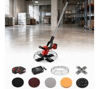 Truelle électrique murale, Raboteuse à béton, Ponceuse à plafond | 600-900W, 2×15000mAh, Sans Fil, Vitesse Réglable, pour Mortier & Jointoiement Béton(22500mAh)