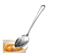 Truelle perforée avec bec verseur - 38 cm - Cuillère de cuisine en acier inoxydable avec fentes - Antiadhésif - Ustensiles de cuisine pour remuer et rôtir - Pour la maison, le camping, le buffet