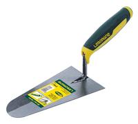 Truelle ronde 22 cm professionnelle manche bi-matière avec grip - lame acier trempé et patte forgée pour maçonnerie - LEBORGNE
