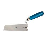 TRUFA Tiroler Stuckateur- und Maurerkelle rostfrei mit Holzgriff | Truelle de plâtrier tyrolienne, inoxydable, manche en bois, truelle à enduire et taloche lisseuse, spatule