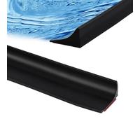 Trukafie Joint Porte Douche, 300cm Seuil de Douche Barrage d'eau en Silicone, Autocollante, pour Porte de Douche sans Cadre, Séparation Humide et Sèche, Salle de Bain et Cuisine, Noire