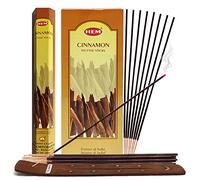 TRUMIRI Bâtons d'encens à la cannelle & support à bâtons d'encens - Lot de 6 sets de 20 bâtonnets, 120 pièces