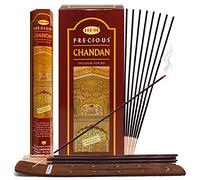 TRUMIRI Lot de bâtonnets d'encens Precious Chandan (Sandalwood indien) et porte-encens Hem Bâtonnets d'encens