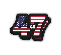 Trump 45 47 Lot de 2 autocollants présidents - 12,7 cm - Autocollants Trump pour voiture, camion, van, fenêtre, pare-chocs, ordinateur portable, tablette, gobelet, bouteille d'eau et toute surface