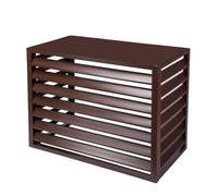 TRUNXU ache Climatiseur Exterieur, Cache Climatiseur Exterieur Aluminium, Séparateur D'espace a Persiennes Autoportants, Réduction du Bruit, Anti Poussière et Étanche (Color : Brown, Size : 3P-4