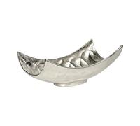 Truosbis Plateau Ovale en Aluminium Métallique Plateau Ed Intégré Faible Hauteur à Basse, Console, Réception, S