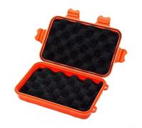 Trurovem Boîte de rangement étanche pour matériel de camping, randonnée, résistant aux chocs et à la poussière, étui en plastique empilable pour outils et kits de survie, noir (L orange)