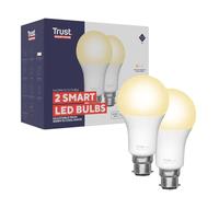 Trust Ampoule connectée B22 – Wi-Fi 2.4GHz dimmable, Alexa & Google, sans hub – Lot de 2
