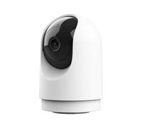 Trust IPCAM-2700 Camera de Surveillance 360° Intérieure avec Vision Nocturne, Sirène et Microphone Intégrés, Détection Humaine, Camera WiFi avec Application, Maison Connectée, Blanc