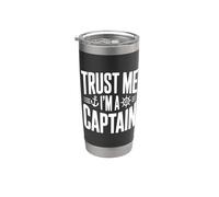 Trust Me I'm A Captain Nautical Humour For Sailors Gobelet isotherme en acier inoxydable double paroi