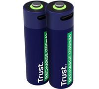 Trust Pile rechargeable AA USB-C 1700 mAh, protection court-circuit, lot de 2