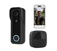 Trust Sonnette Vidéo sans Fil 2.4GHz avec Camera 3MP 2K HD Carillon Inclus | Audio Bidirectionnel, Vision Nocturne, Imperméable, Caméra et Audio, Alimentation par USB-C ou Câblée 8-24V