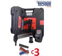 Trutek cloueur à béton à gaz TGT-C38 2x batterie 15-40mm pour clous à béton C3