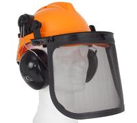 TRUTZHOLM Casque Forestier Orange avec Visière & Protection Auditive 13050