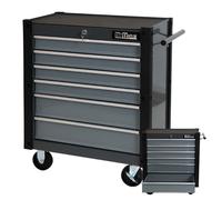 TRUTZHOLM Chariot d’atelier Rollcontainer 6 tiroirs 72 x 66 cm Gris à roulettes