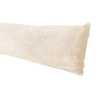 Truworth Bedding Housse de Coussin de Corps Extra Douce, matériau Sherpa/micropeluche, 50,8 x 137,2 cm, Fermeture éclair (crème)