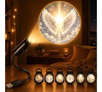 TRXYQ Veilleuse projecteur d'ange, mini projection USB 2 en 1 avec interrupteur, projecteur LED rotatif à 360° pour décoration de plafond de chambre, cadeau d'ange pour femme, homme, amoureux de la