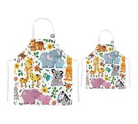 TRYTUTRY Parent Child Tabliers avec Poche - Joli Ensemble de Tabliers pour Enfants et Adultes, Réglable Boucle de Cou Tabliers pour Artistes Chefs Cuisson, Kid and Adult