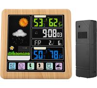 TS-3310 Réveil météo sans fil à écran tactile multifonctions