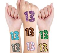 Ts Chiffre 13 Tatouage 50 Pièces Lucky Numbers Pop Ts Merch,Decoration Anniversaire Fete Pour Les Fan De Ts,Tatouage Enfant Fille,Concert Party Visage Bras Jolies Tatouage,Idee Cadeau Fille