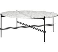GUBI Table basse TS Round white carrara marble. ø105. structure noire