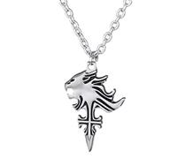 TS Collier 50 cm Mane Cosplay Lion en Métal Argent pour Fans de Fantasy et Cosplay Enthusiasts, Unisex