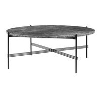 TS Table Basse Ronde Ø105 Noir/ Marbre EmperadDoré Gris